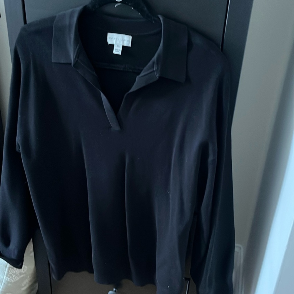 Pretty lavish black oversized collared shirt